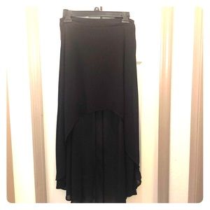 Hi-Low sheer black skirt